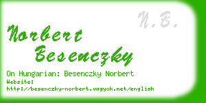 norbert besenczky business card